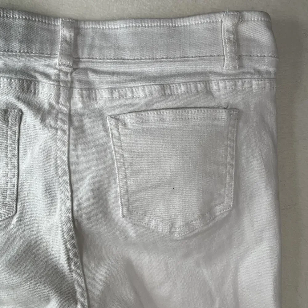 RAFAELLA Weekend White Skinny Denim Jeans Slim Lift Trim Comfort Size 4